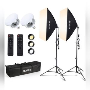 Softbox Lighting Kit for Photography & Video – Adjustable 2700K-6400K LED Studio